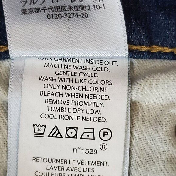 Polo Ralph Lauren Tompkins Skinny Fit Womens Size 30 Blue Denim Jeans 32x29 - Picture 7 of 14
